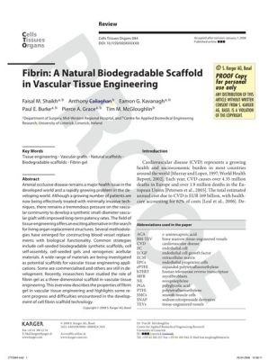  Fibrin: The Sticky Business of Tissue Engineering and Biodegradable Scaffolds!